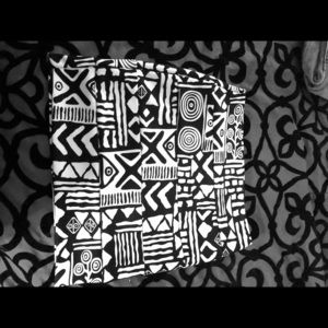 Black and white mini skirt